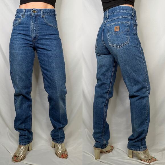 Carhartt vintage relaxed straight leg jeans unisex worn-in faded Y2K B17DST - Picture 15 of 15